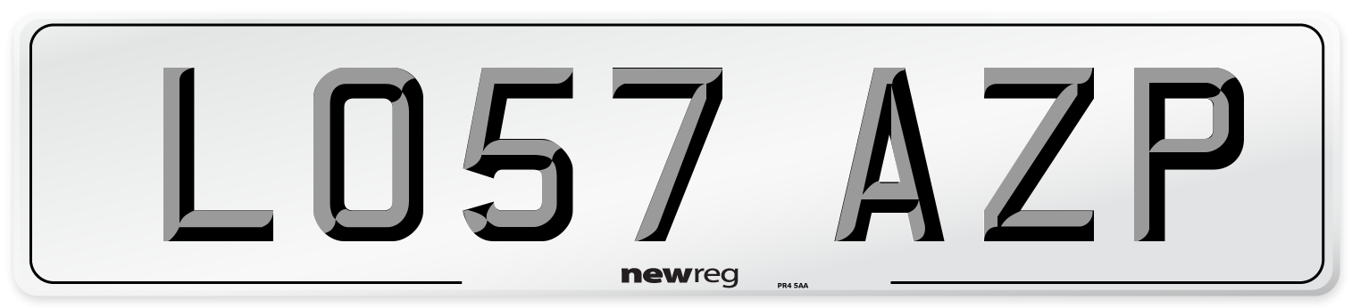 LO57 AZP Number Plate from New Reg